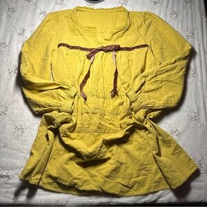 mustard yellow cotton mini dress – best for size small